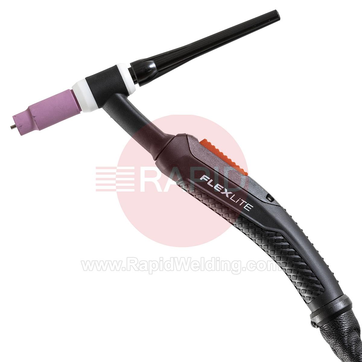 TX165GF8  Kemppi Flexlite TX K5 165GF Air Cooled 160 Amp Tig Torch, with Flex Neck - 8m, 7 Pin